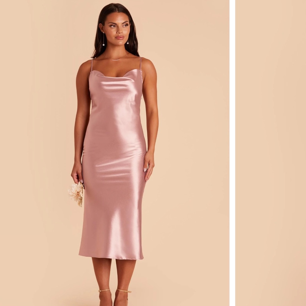Lisa Satin Midi Dress English Rose